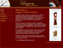 Tablet Screenshot of legacychimeclocks.com